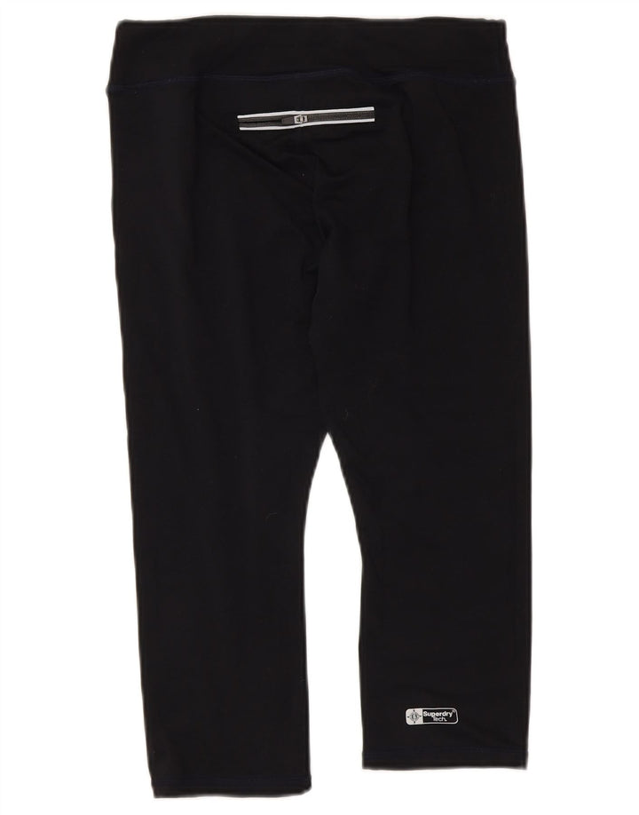 Leggings Capri grafici da donna Superdry UK 6 XS poliestere nero