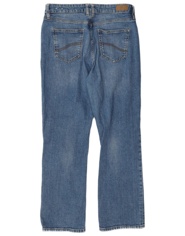 Jeans dritti a vita alta da donna Fat Face UK 12 medio W30 L29 cotone blu