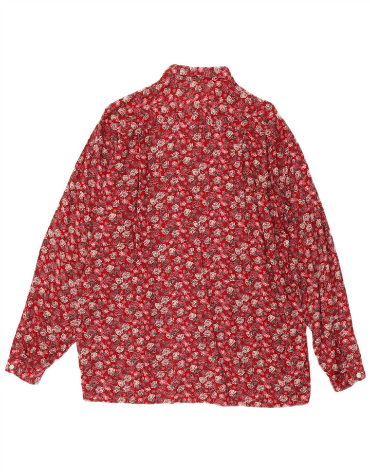 Camicia da uomo VINTAGE rosso medio floreale