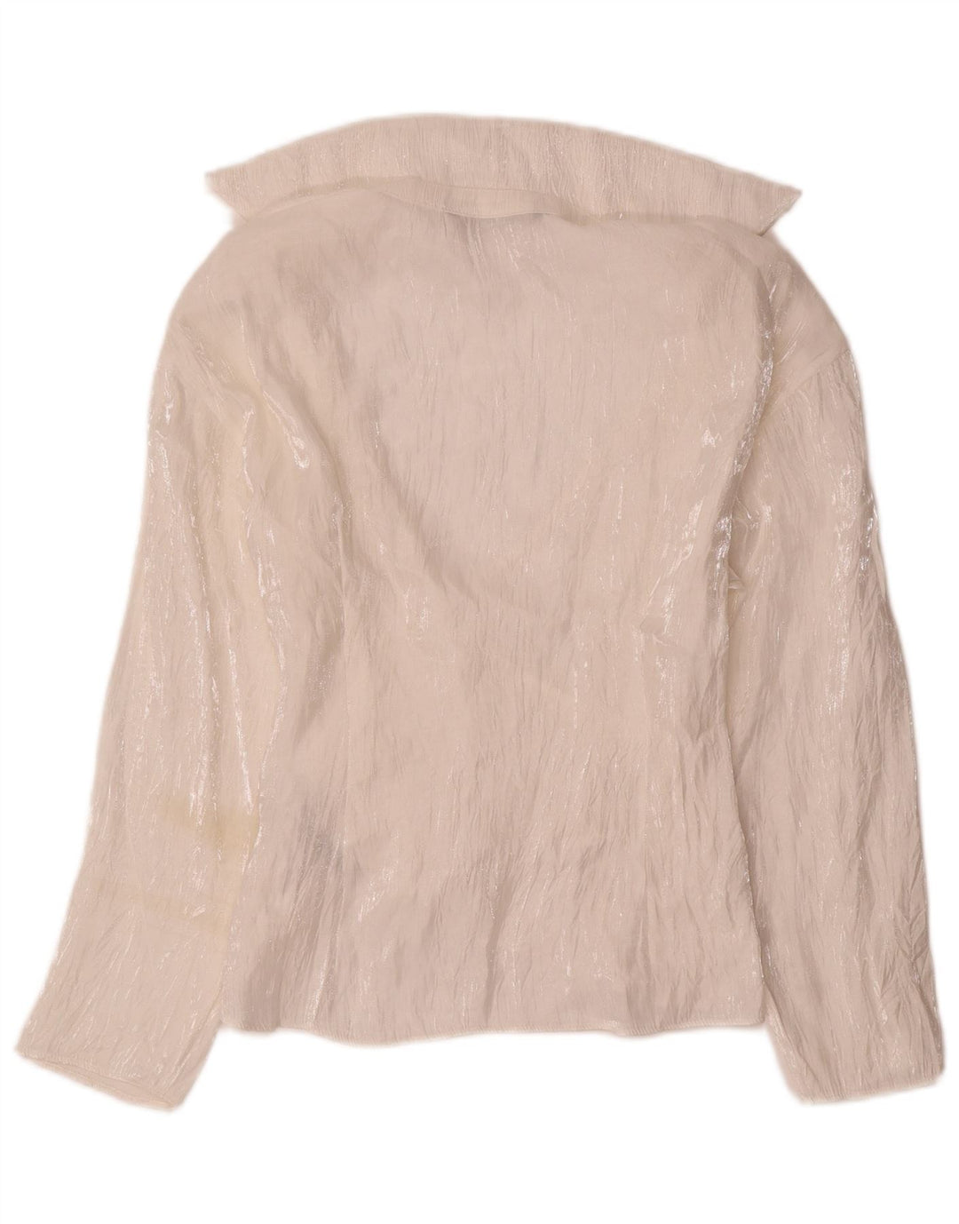 Top Zara a maniche lunghe da donna, UK 12, viscosa bianca media