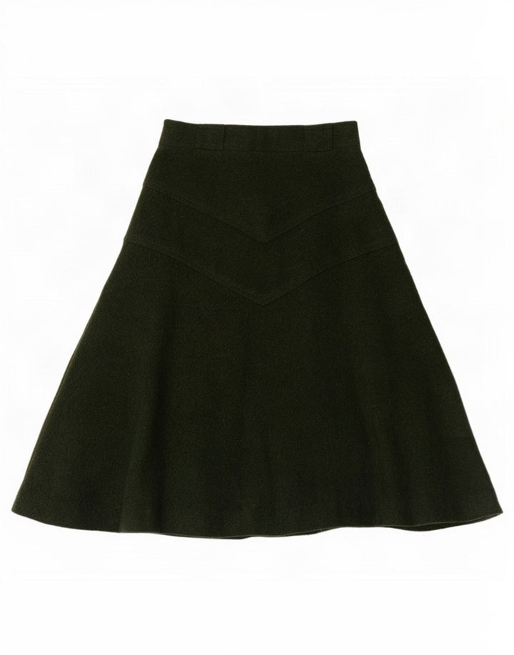 Gonna a trapezio da donna vintage IT 44 media W28 verde