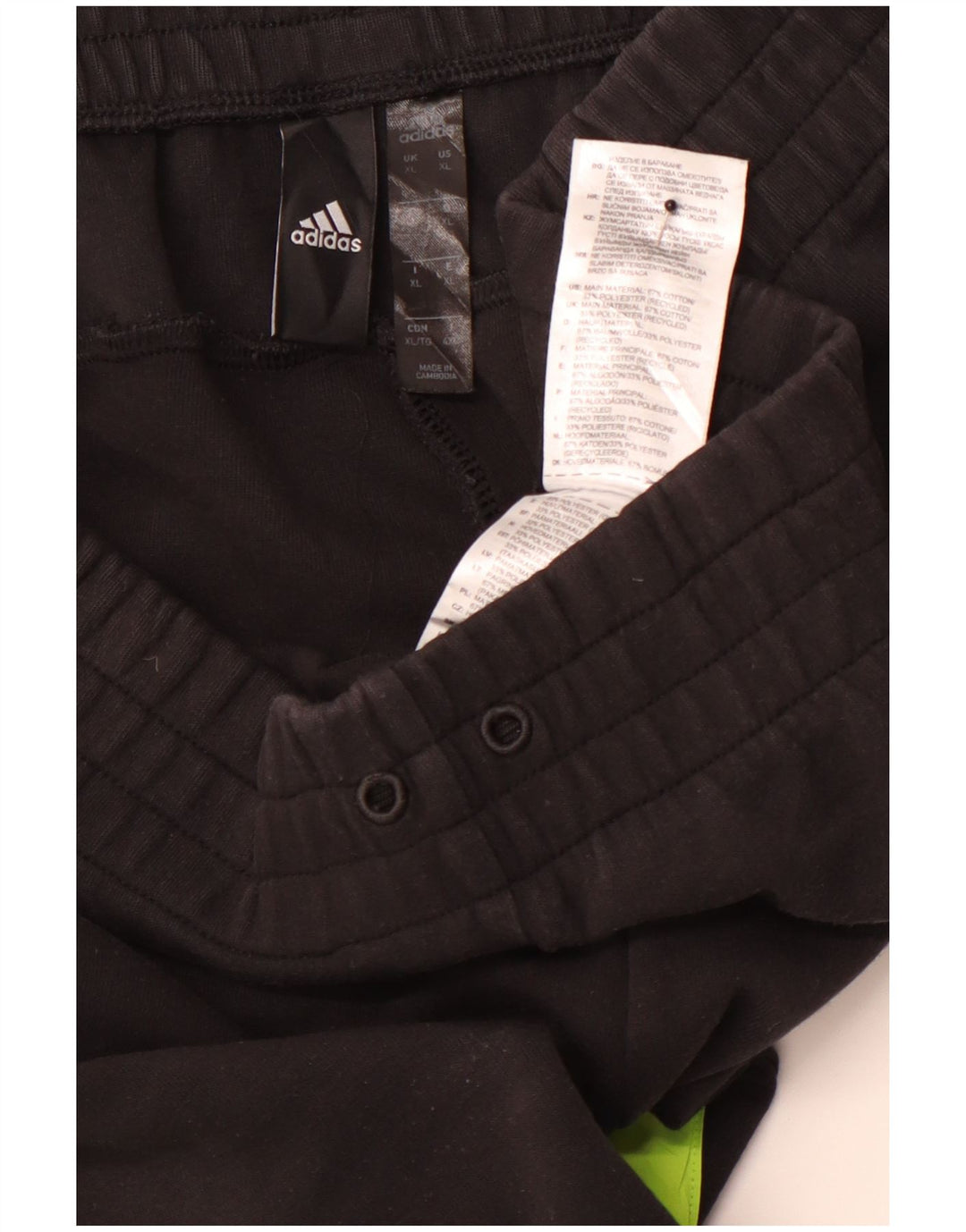 Pantaloni da tuta da uomo ADIDAS Joggers XL in cotone color block nero