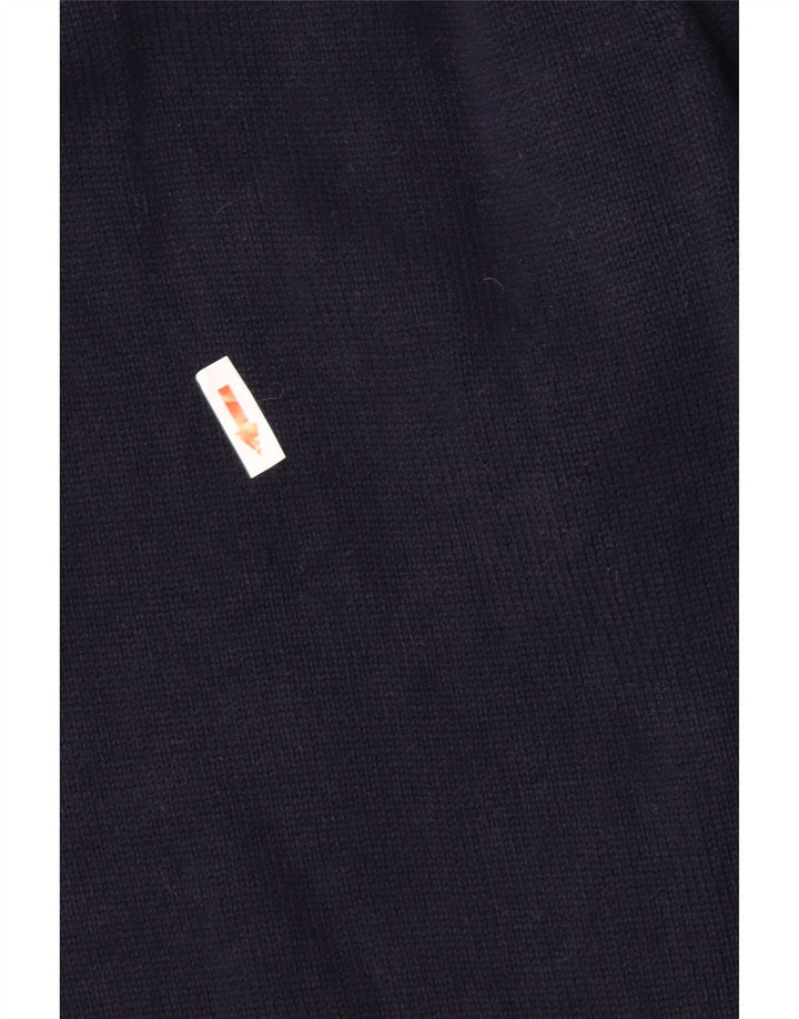 Maglione da uomo Marks & Spencer con bottoni e collo blu navy medio