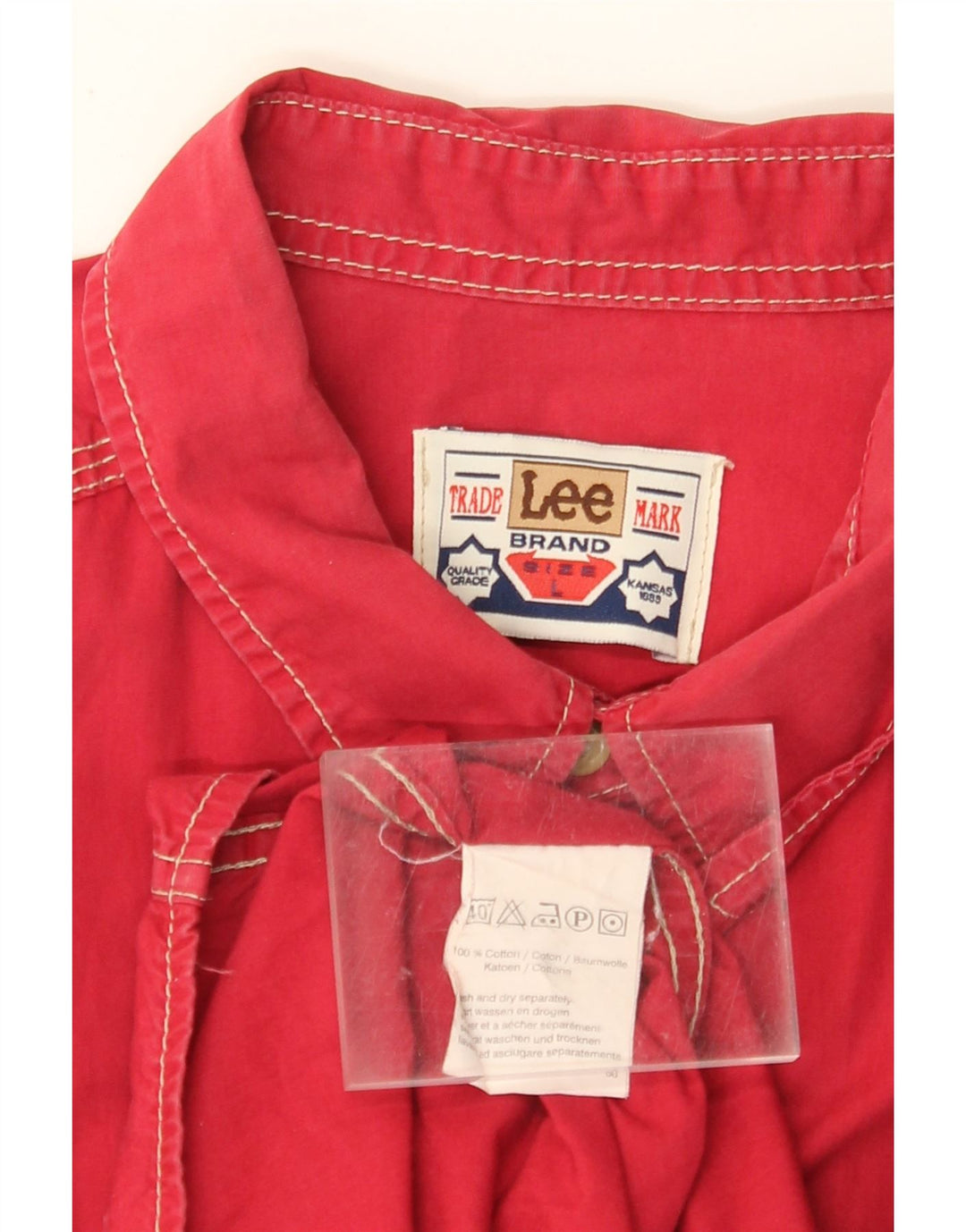 Camicia LEE da uomo grande in cotone rosso