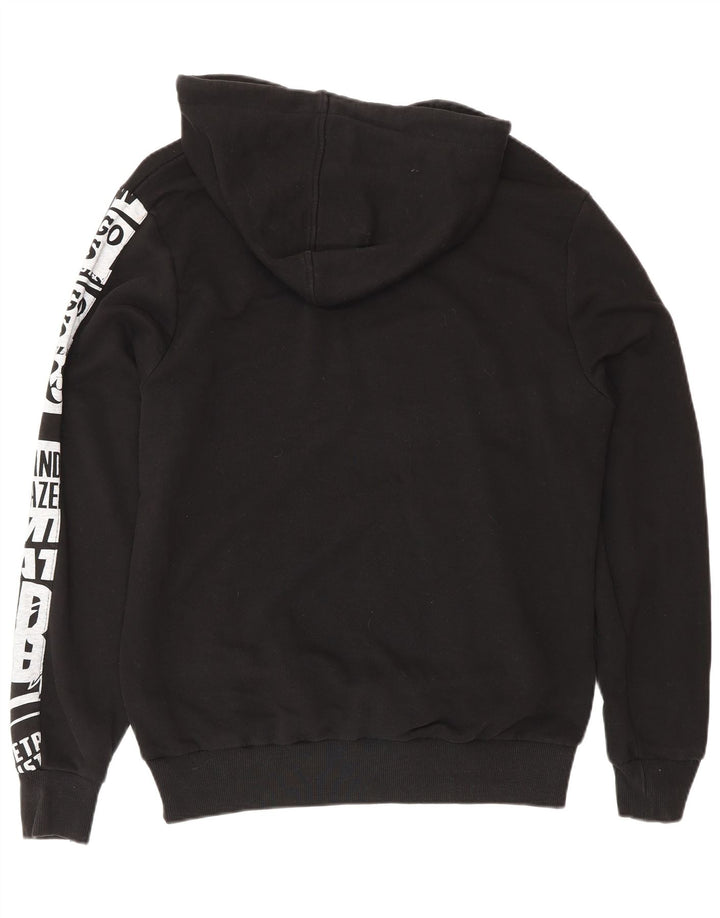 Felpa con cappuccio grafica NBA da uomo New Era in cotone nero medio