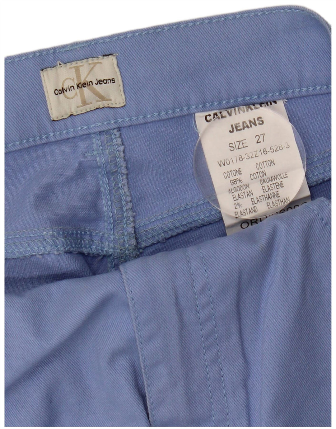 CALVIN KLEIN Jeans dritti da donna W27 L31 cotone blu