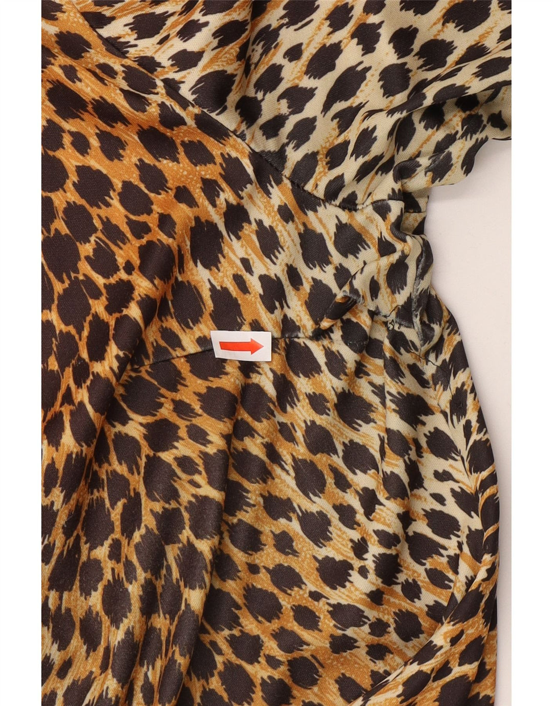 VINTAGE Womens Pullover Shirt UK 16 Large Brown Animal Print Vintage Vintage and Second-Hand Vintage from Messina Hembry 