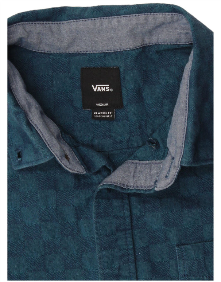 Camicia da uomo a maniche corte Classic Fit di Vans blu medio geometrico
