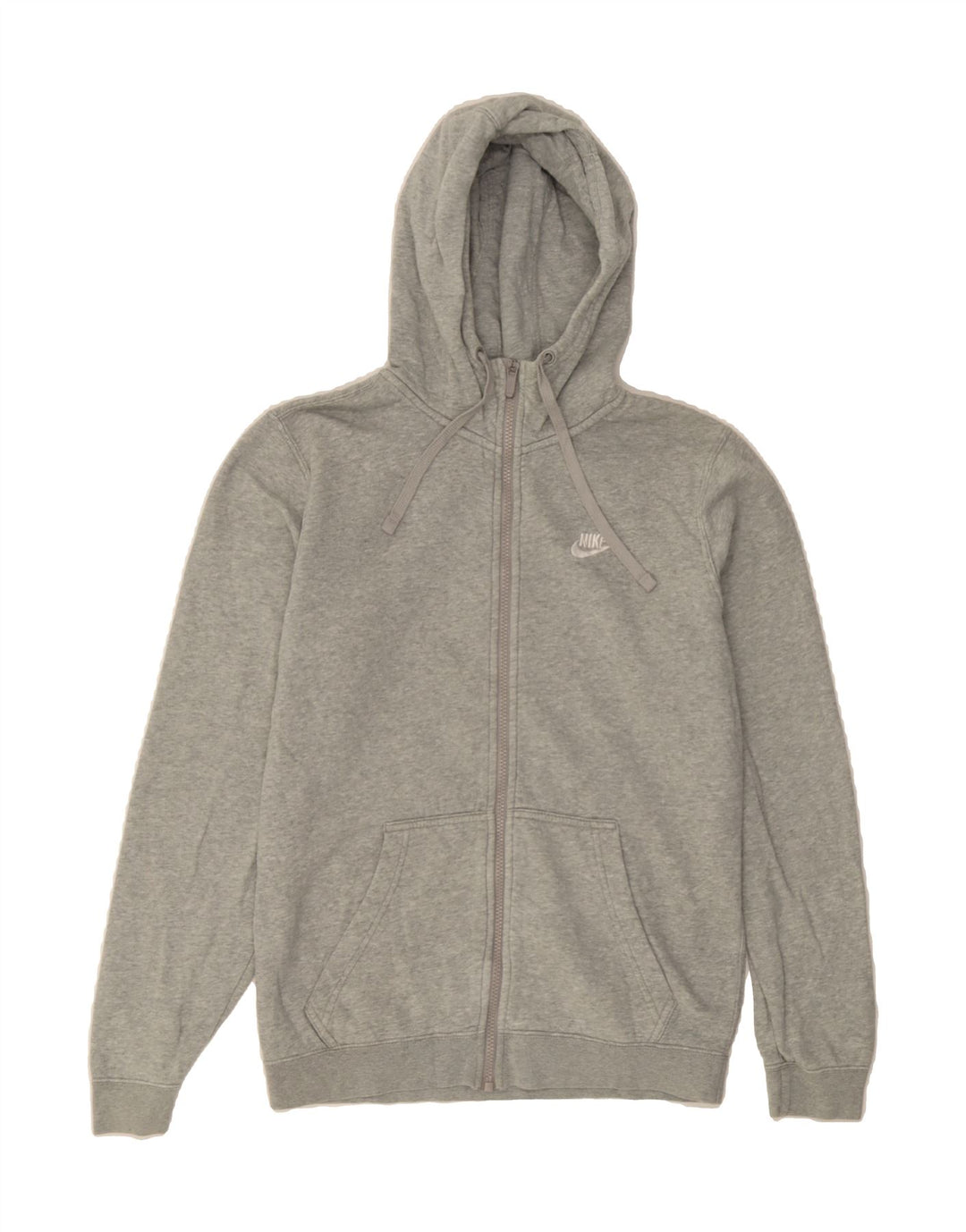 NIKE Mens Zip Hoodie Sweater Small Grey Cotton Vintage Nike and Second-Hand Nike from Messina Hembry 