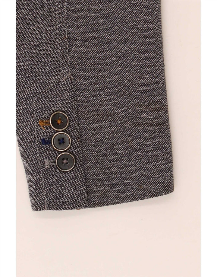 Giacca blazer a 2 bottoni da uomo Zara EU 46 piccola poliestere grigio
