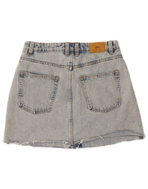 Gonna di jeans Zara da donna piccola W26 in cotone blu