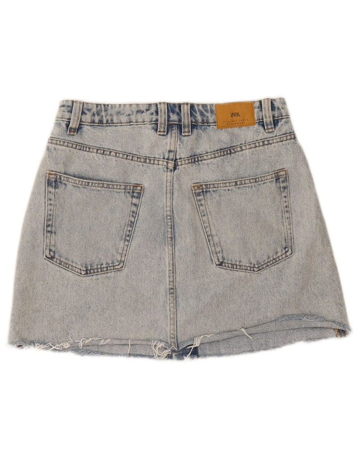 Gonna di jeans Zara da donna piccola W26 in cotone blu