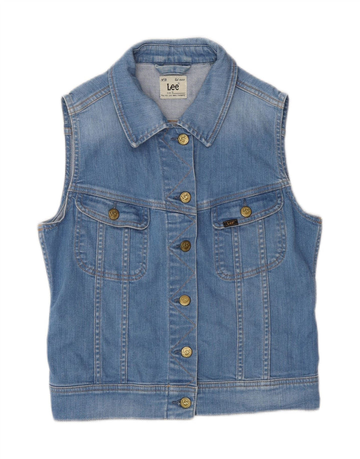 Gilet in denim da donna Lee UK 12 cotone blu medio