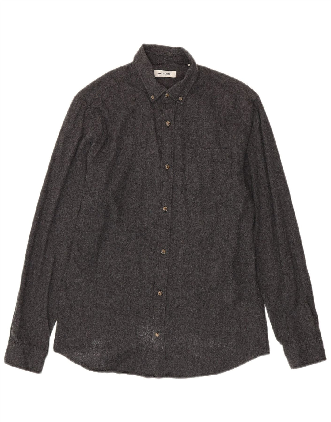 Camicia da uomo Jack & Jones in cotone grigio medio