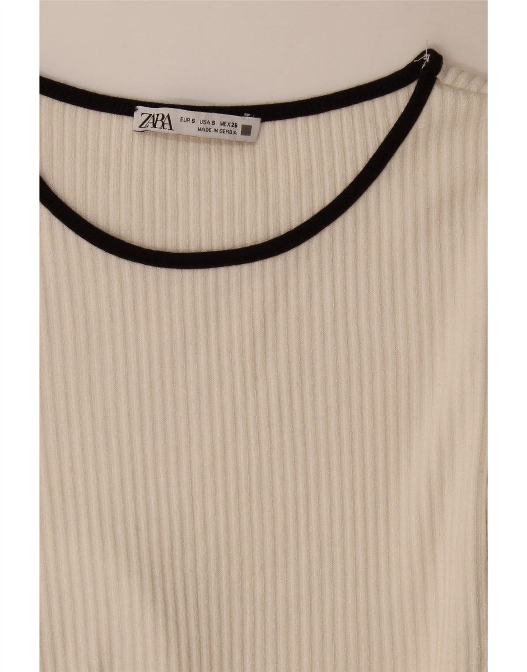 Top Zara da donna a maniche lunghe UK 8 Small bianco