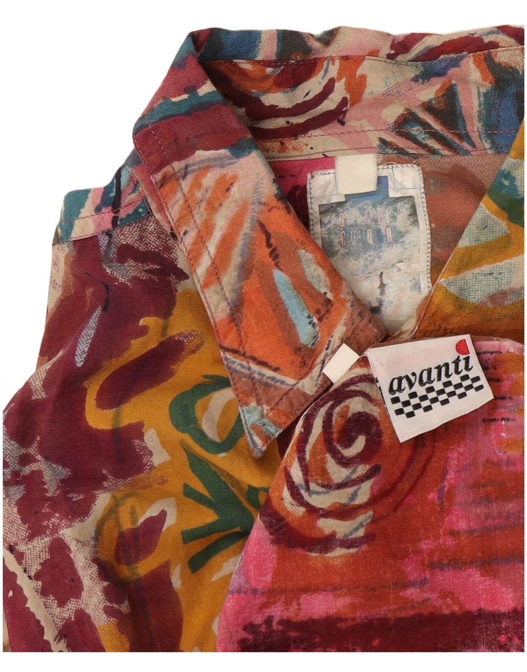 Camicia a maniche corte da uomo AVANTI XL Viscosa geometrica multicolore