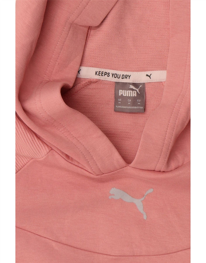 Felpa con cappuccio corta da donna Puma UK 14 rosa medio
