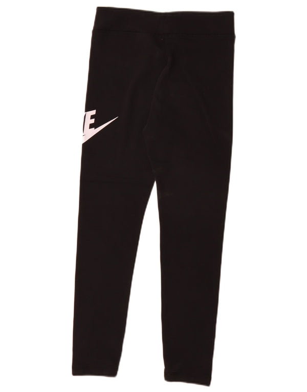 Leggings grafici Nike per ragazze 12-13 anni, cotone nero grande