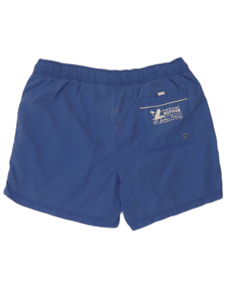 Pantaloncini da bagno grafici da uomo Tommy Hilfiger in nylon blu medio