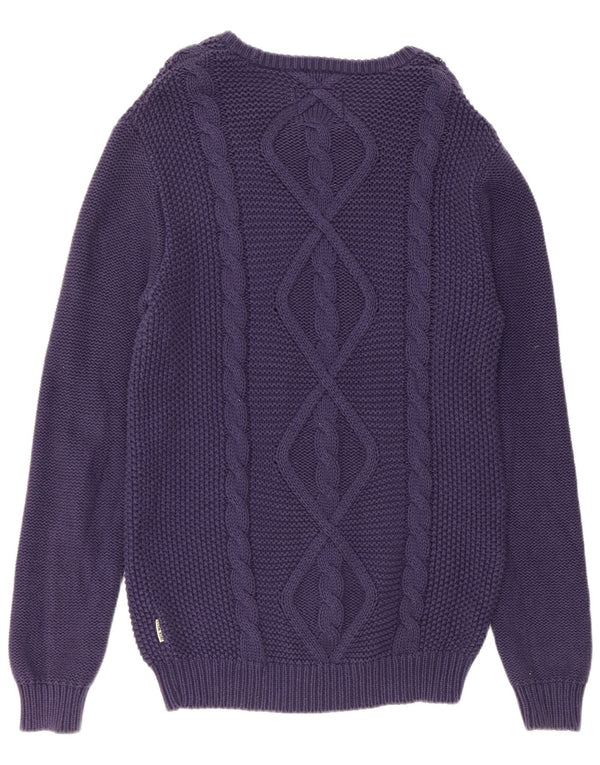 Maglione maglione con scollo a barca da uomo Jack Wills in cotone blu navy medio