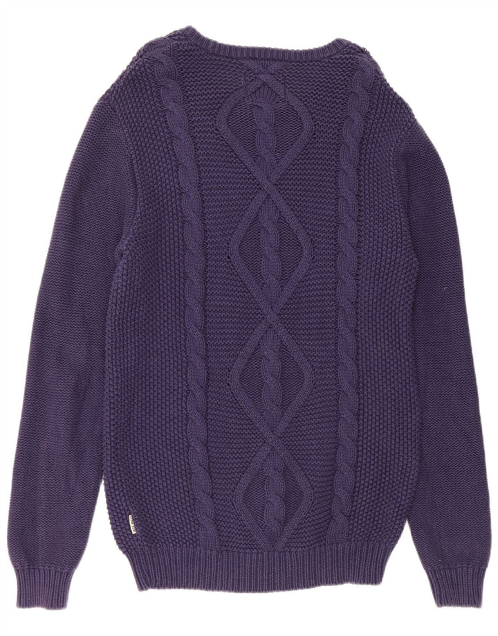 Maglione maglione con scollo a barca da uomo Jack Wills in cotone blu navy medio
