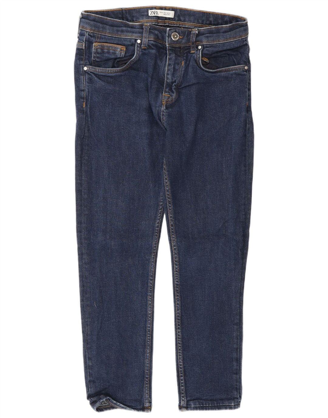 Jeans slim da uomo Zara EU 42 Large W32 L26 Blu