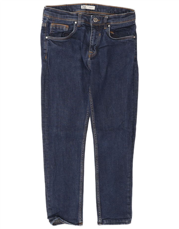 Jeans slim da uomo Zara EU 42 Large W32 L26 Blu