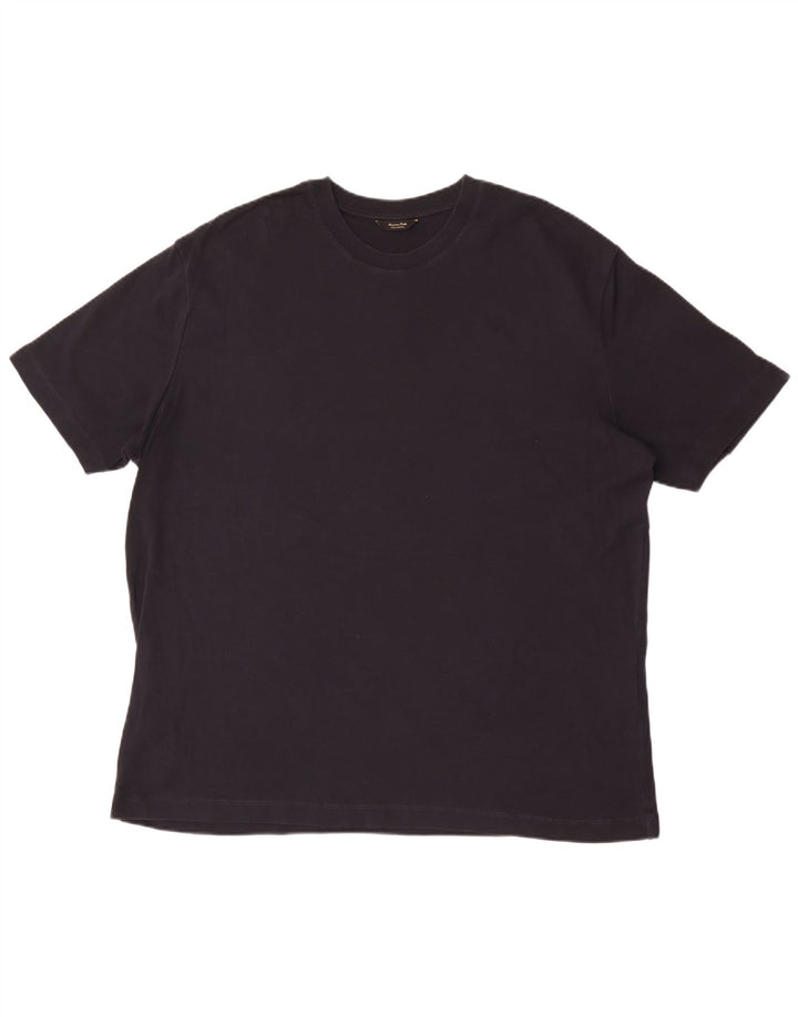 T-shirt da uomo Massimo Dutti Top 2XL cotone blu navy