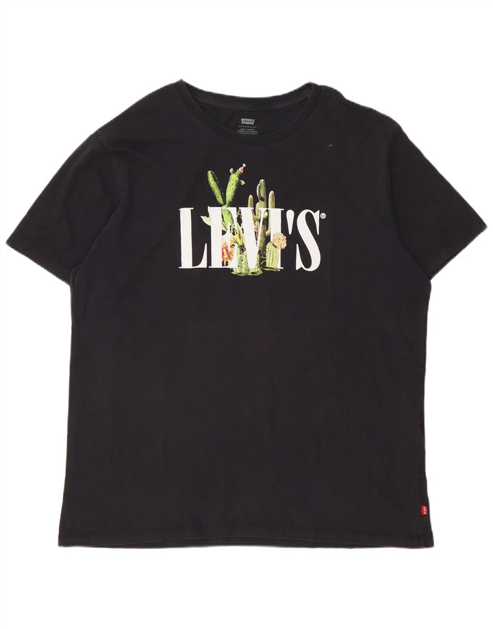 T-shirt grafica da uomo Levi's Top XL in cotone nero