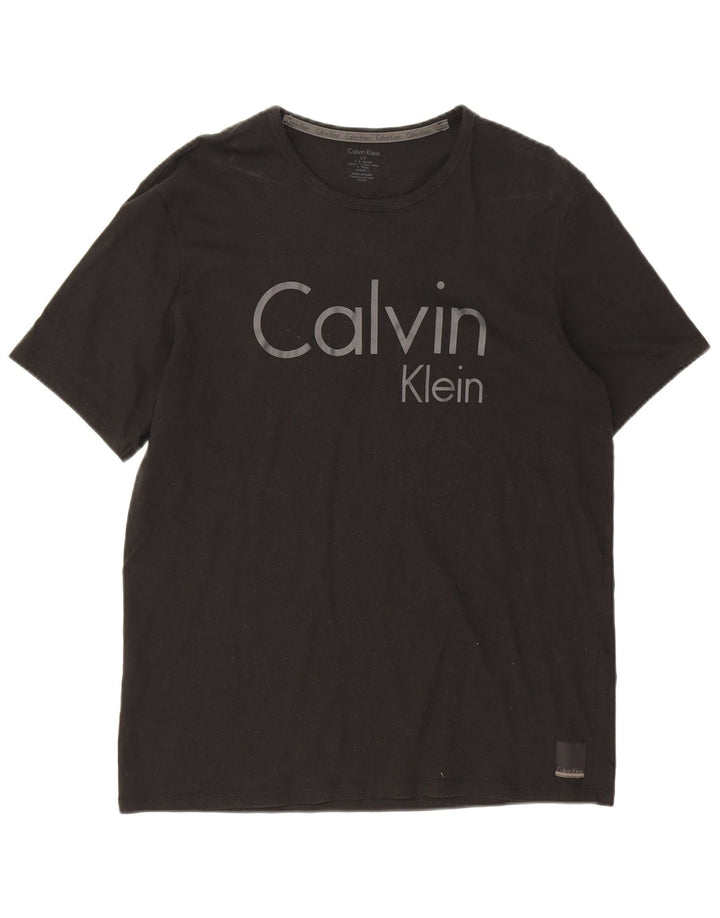 T-shirt grafica da uomo Calvin Klein grande nera