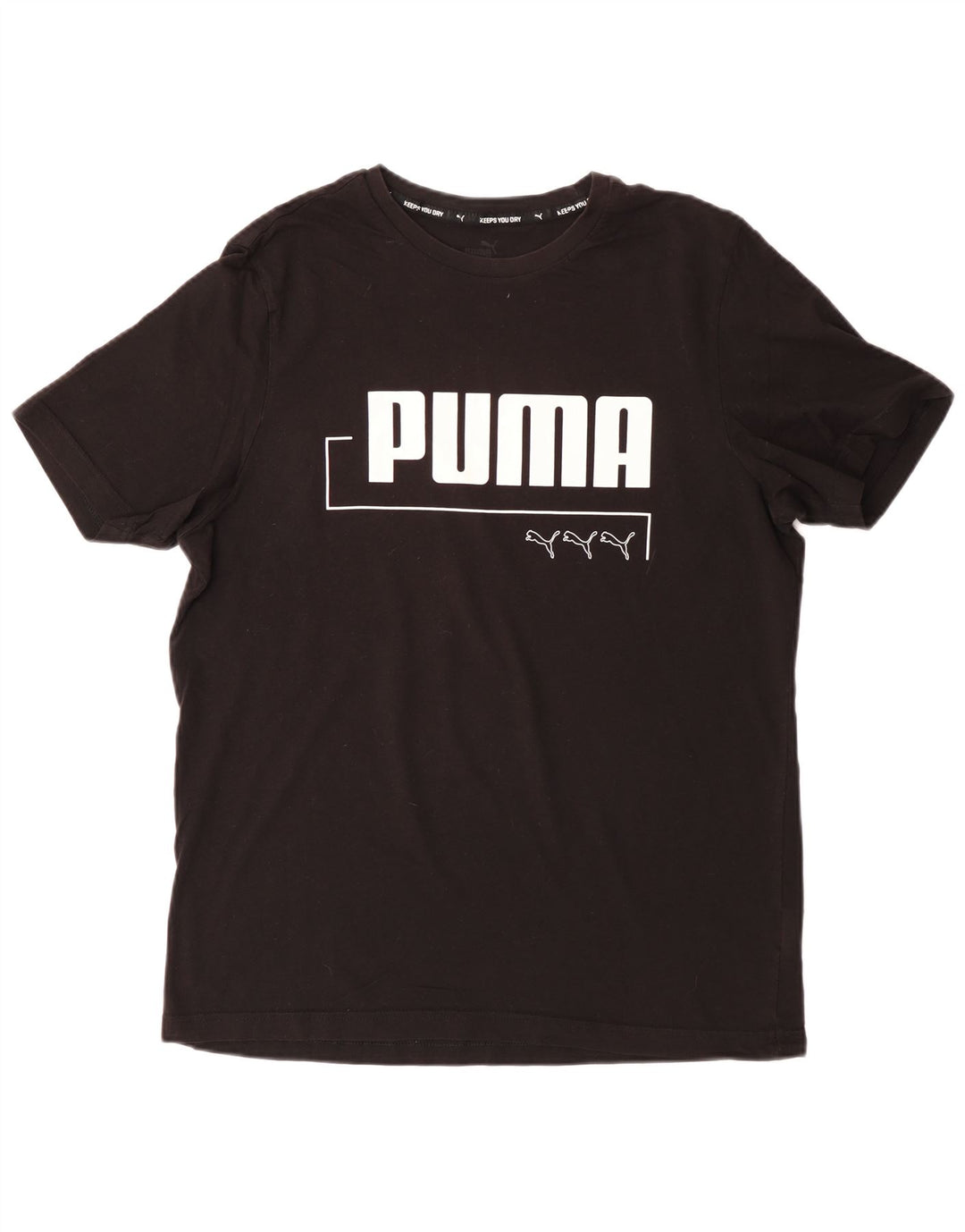 T-shirt grafica da uomo PUMA Top in cotone nero medio
