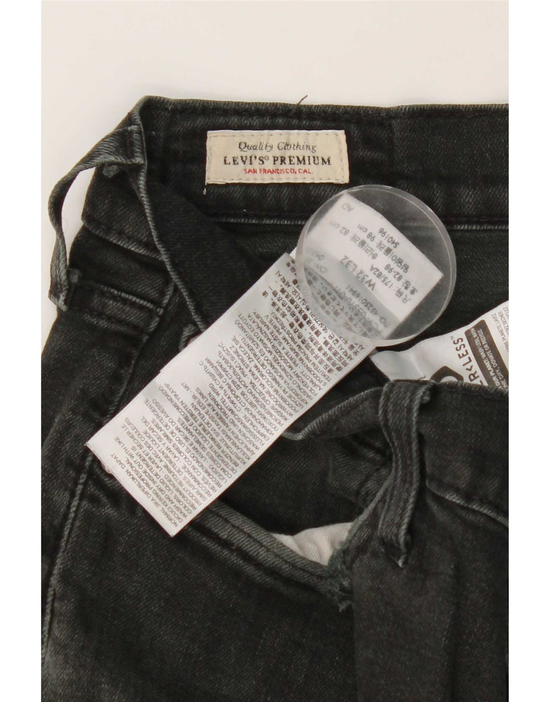 Jeans slim da uomo Levi's W32 L32 cotone nero