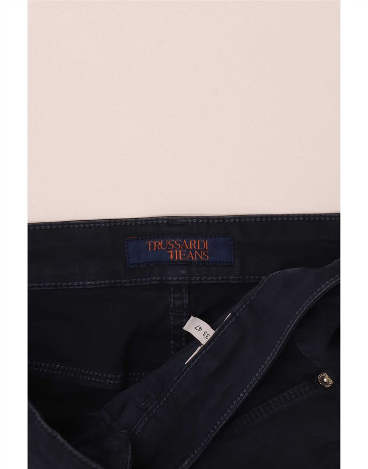 Pantaloni Casual Slim Donna Trussardi W33 L32 Blu Navy