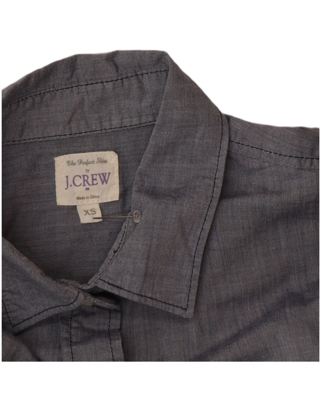 Camicia oversize da donna J. Crew UK 6 XS Cotone grigio