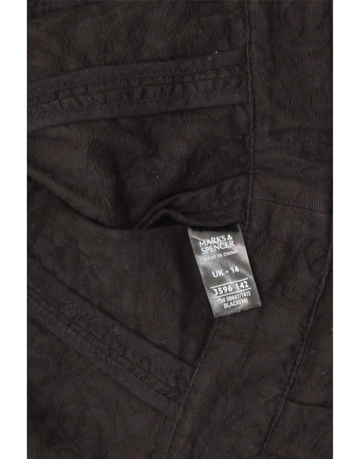 Giacca blazer con maniche a 3/4 corta Marks & Spencer da donna UK 14 grande nera