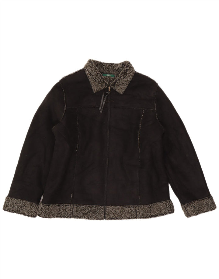 Giacca Sherpa da donna Marks & Spencer UK 18 XL Poliestere nero