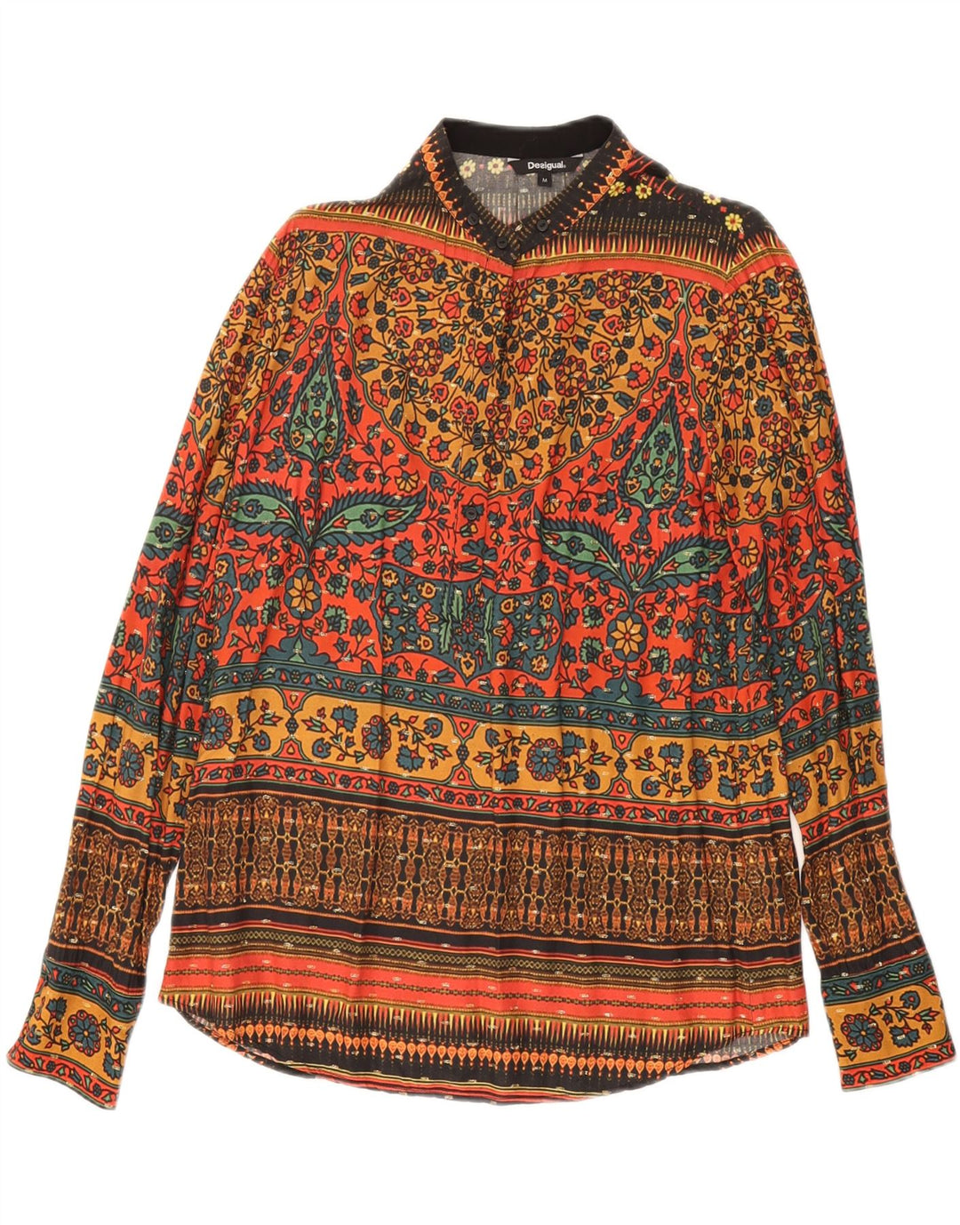 DESIGUAL Womens Pullover Shirt UK 14 Medium Multicoloured Floral