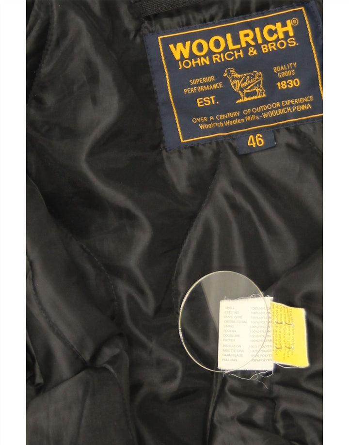 Bomber con cappuccio da uomo Woolrich IT 46 Small nylon nero
