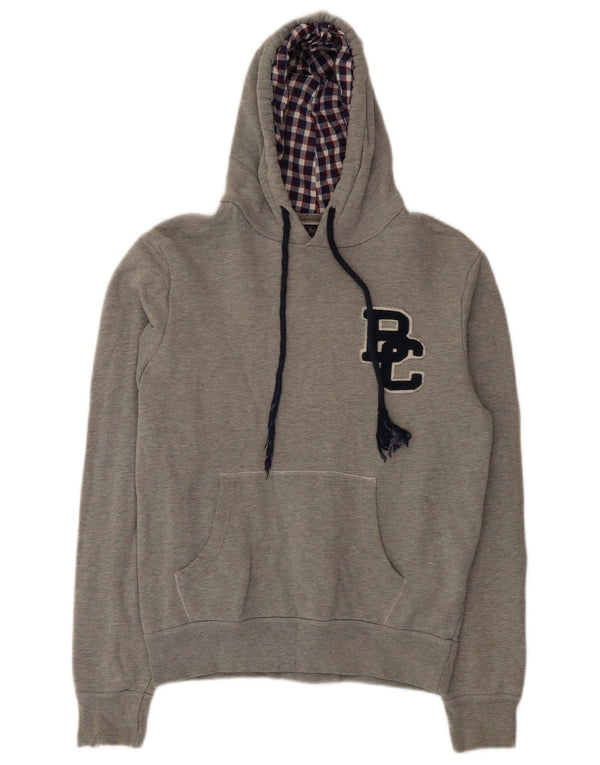 Maglione con cappuccio grafico da uomo Best Company piccolo cotone grigio