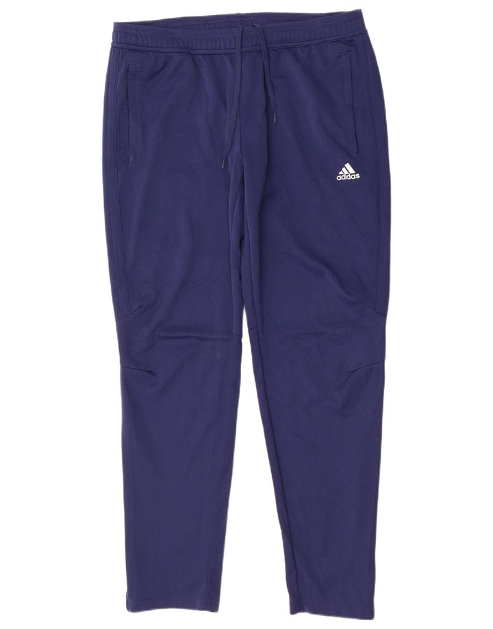 Pantaloni della tuta Adidas Climacool da donna UK 20/22 XL poliestere blu navy
