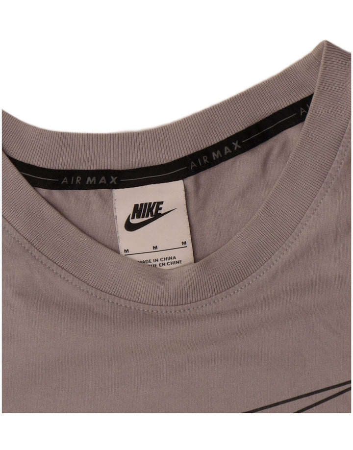 T-shirt grafica Nike Air Max da uomo in cotone grigio medio