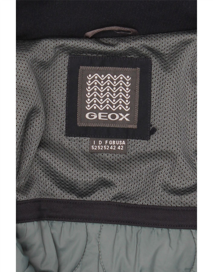 Giacca utility da uomo con cappuccio Geox UK 42 XL Blu Navy