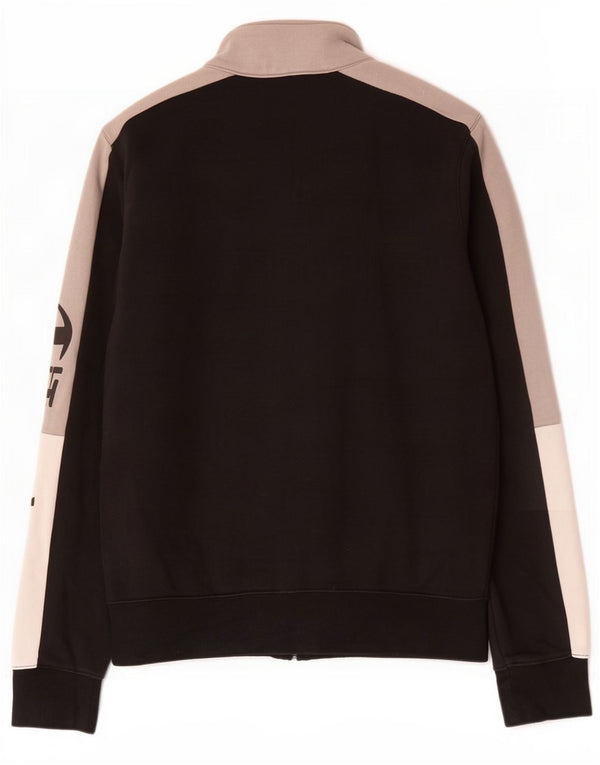 Giacca sportiva da uomo con grafica Champion, giacca in cotone color block medio nero