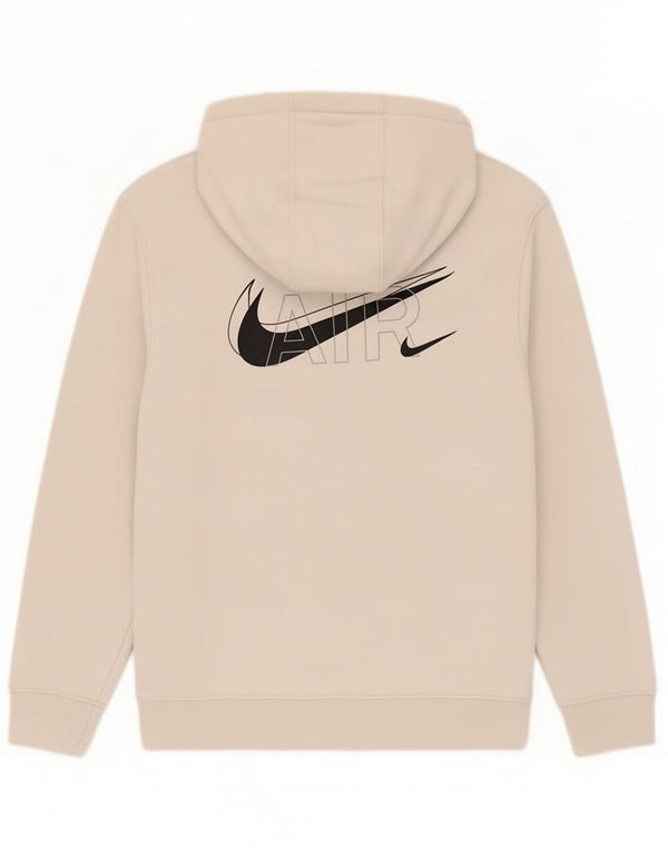 Felpa con cappuccio grafica Nike da uomo XL in cotone beige