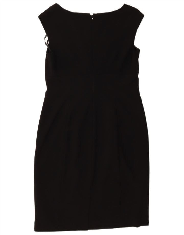 CALVIN KLEIN Womens Sleeveless Sheath Dress US 10 Large Black Polyester