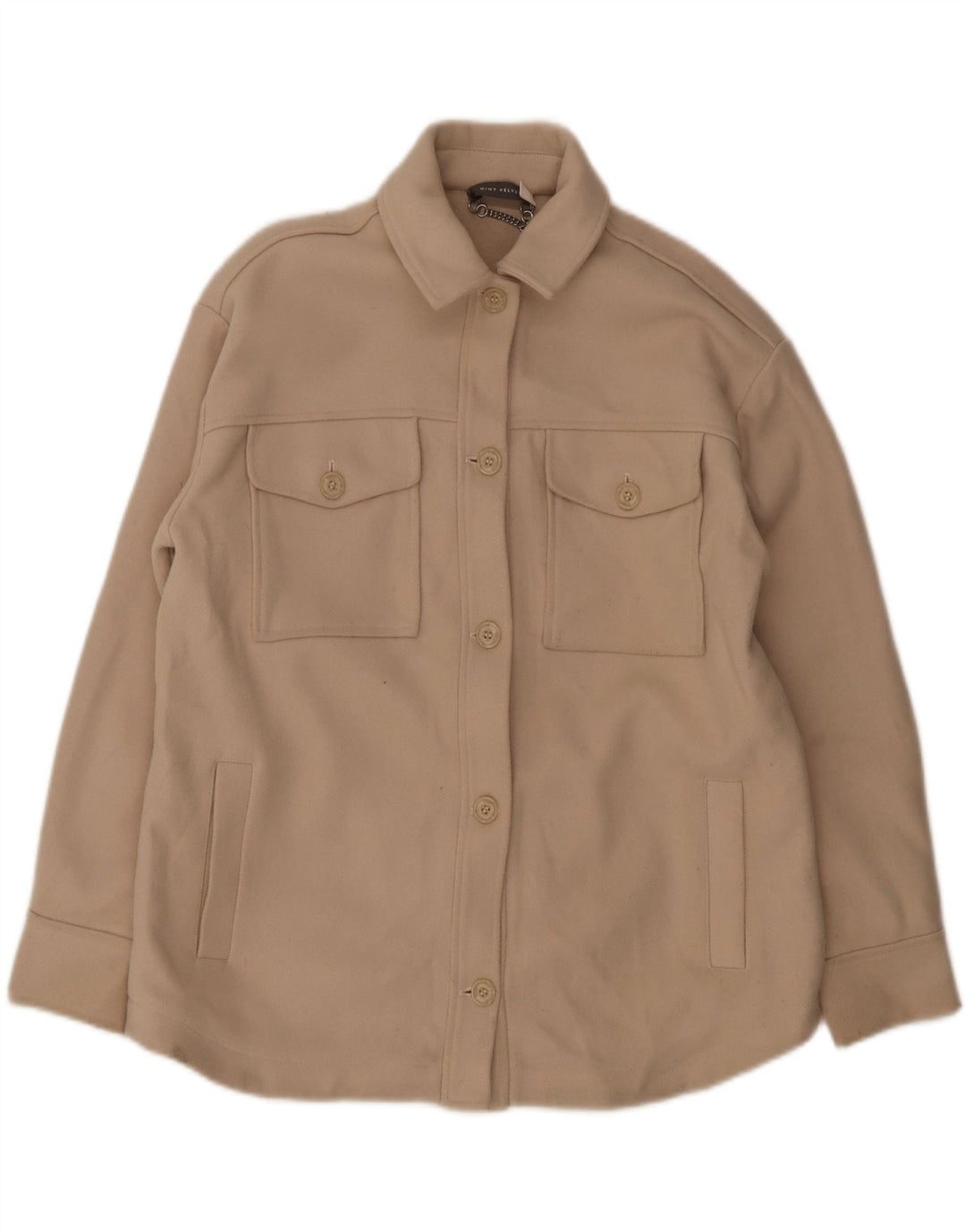 Giubbotto bomber oversize da donna MINT VELVET UK 14 Acrilico beige medio