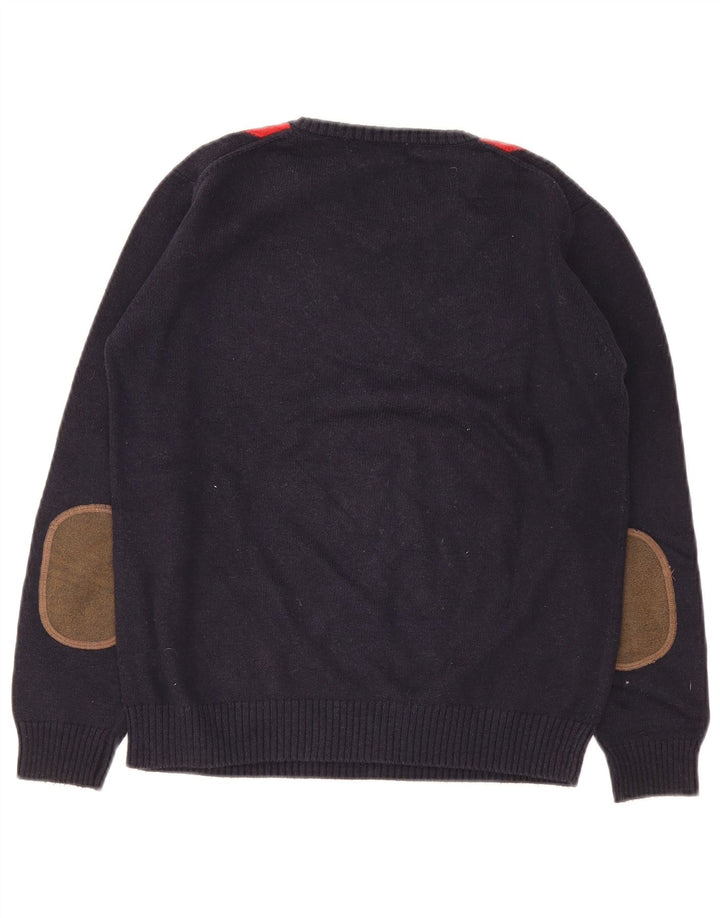 Maglione girocollo da bambino Zara 11-12 anni blu navy a rombi/diamante