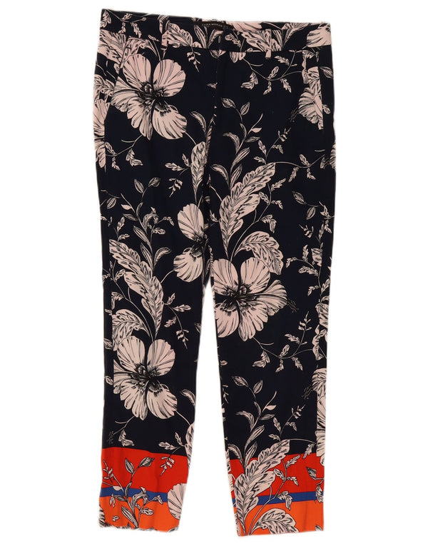 Pantaloni corti da donna Zara EU 36 XS W26 L25 Cotone floreale blu navy