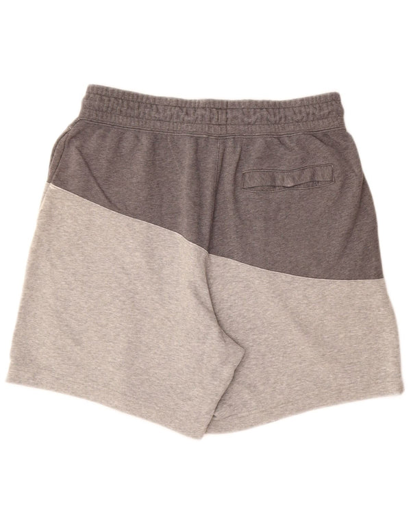 Pantaloncini sportivi da uomo NIKE grandi in cotone color block grigio