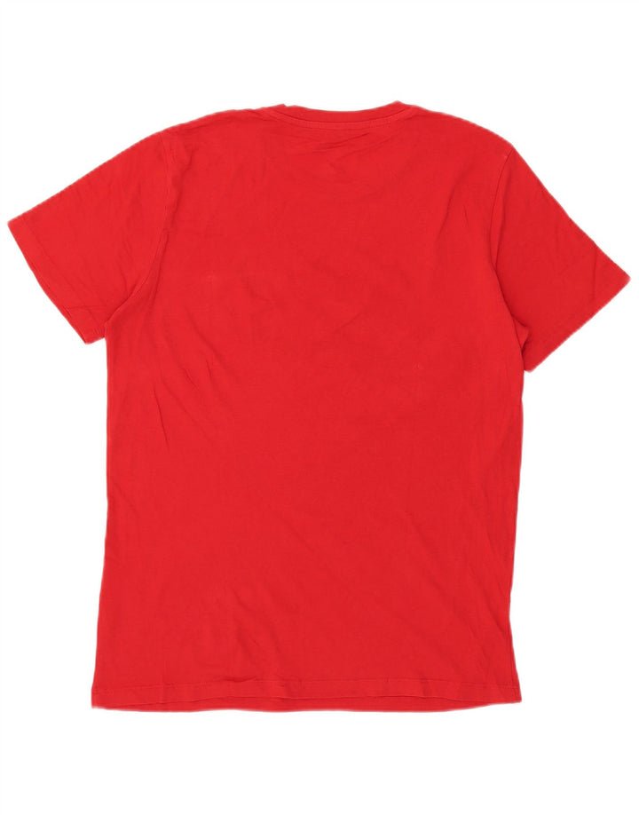 T-shirt grafica da uomo Jack & Jones Top in cotone rosso medio
